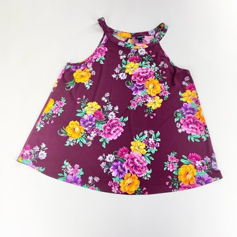 Torrid fall floral swing tank camisole top size 1